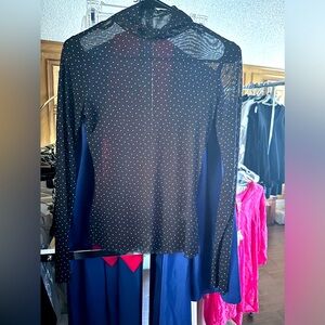 Black mesh top